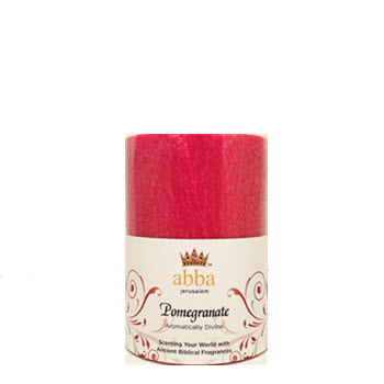 Pomegranate 3x4 Pillar Candle - Abba Oils Ltd